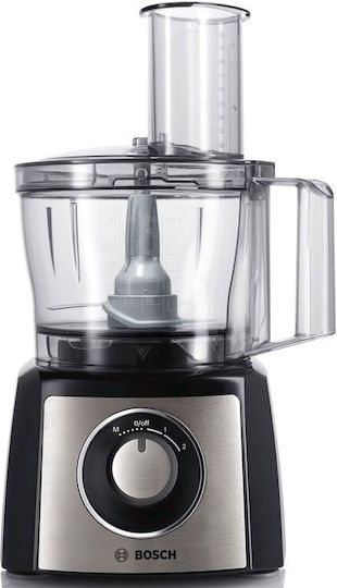 Bosch Multifunctional Food Processor 800W with Pot 2.3lt and Jug Blender Black