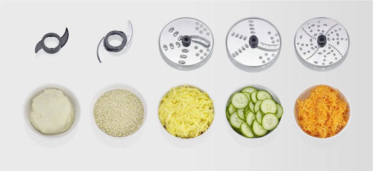 Severin KM 3892 Multifunctional Food Processor 1200W with Pot 1.5lt and Jug Blender Silver