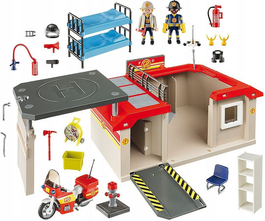 Playmobil City Action Exclusives Valiză: Stație de Pompieri pentru 4+ ani ani