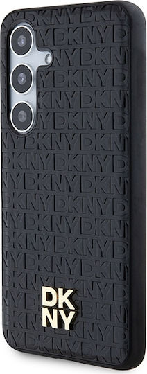 DKNY Pattern Umschlag Rückseite Kunststoff / Leder Schwarz (Galaxy S24)