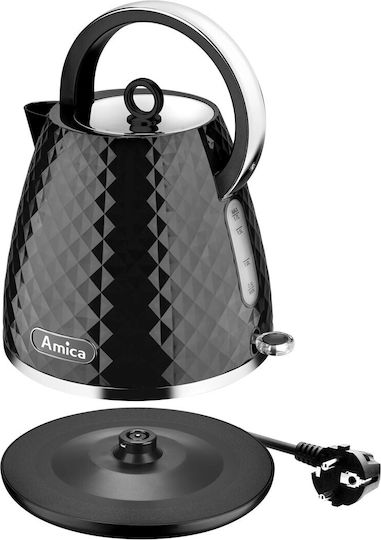 Amica Електрически Кана 1.7л 2200W Черна
