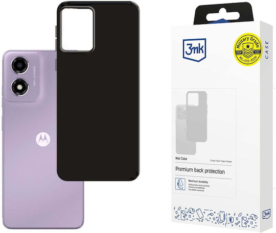 3MK Matt Back Cover Σιλικόνης 1.2mm Μαύρο (Motorola Moto E14, G04, G04S)