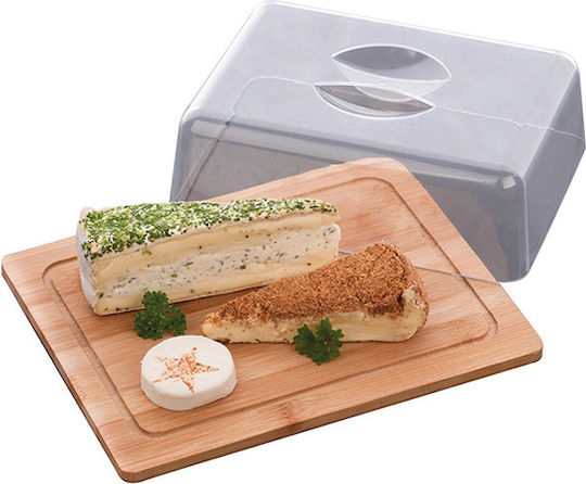 Bamboo Τυριέρα Bamboo με Καπάκι 25x8x20cm