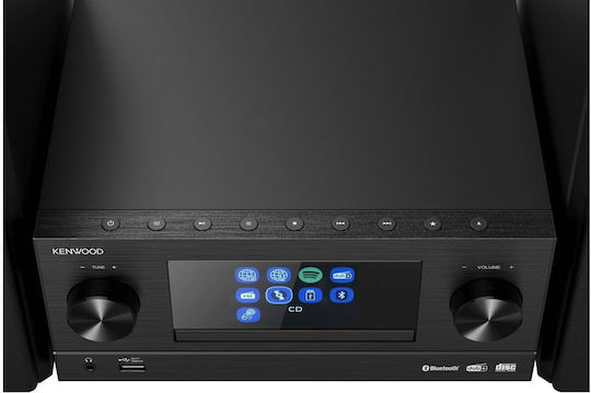 Kenwood Ηχοσύστημα 2.0 M-9000S M-9000S-B 100W με CD / Digital Media Player, WiFi και Bluetooth Μαύρο