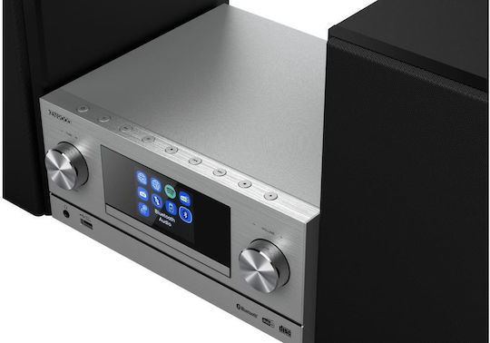 Kenwood Ηχοσύστημα 2.0 M-9000S M-9000S-S 100W με CD / Digital Media Player, WiFi και Bluetooth Ασημί