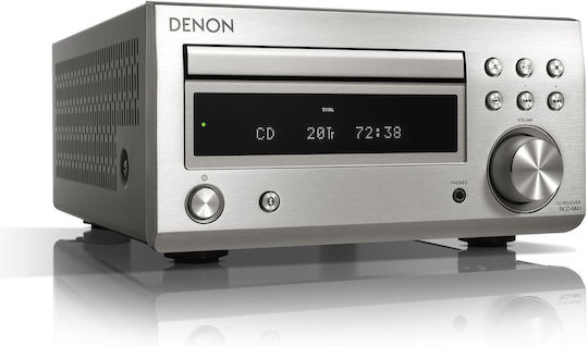 Denon Аудиосистема 2 D-M41DAB RCDM41DAB+SCM41 60W с CD / Цифрови медии Player, WiFi и Bluetooth Сребрист