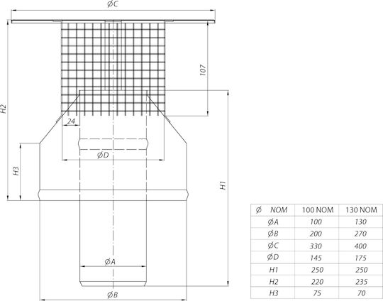 Kratki Krone Rauchrohr Metall 200mm Silber