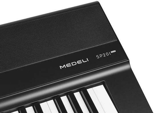 Medeli Electric Etapa Pian SP201 Set cu 88 Ponderat Clape Difuzoare încorporate și Conectare la Căști și Calculator Negru