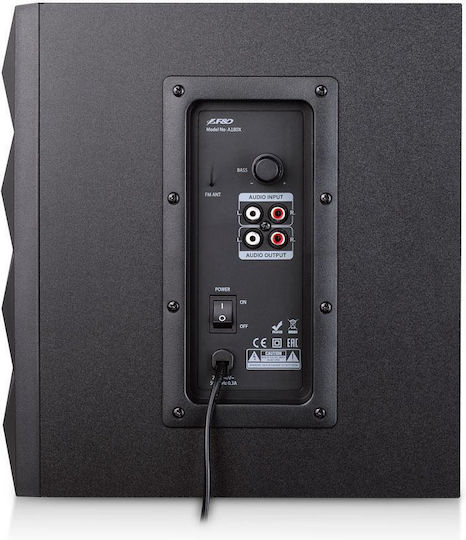 Fenda A180X Αυτοενισχυόμενα Ηχεία με Bluetooth 42W (Ζεύγος) Μαύρα