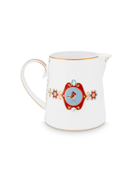 PiP Studio Love Birds Medallion Γαλατιέρα Σερβιρίσματος από Πορσελάνη σε Λευκό Χρώμα