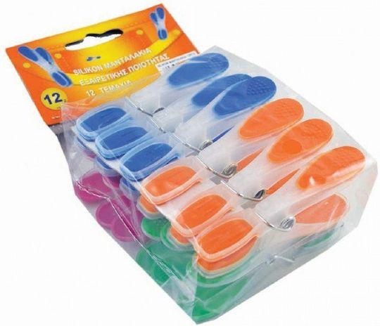 Sidirela Clothespins made of Silicone 10pcs Multicolour