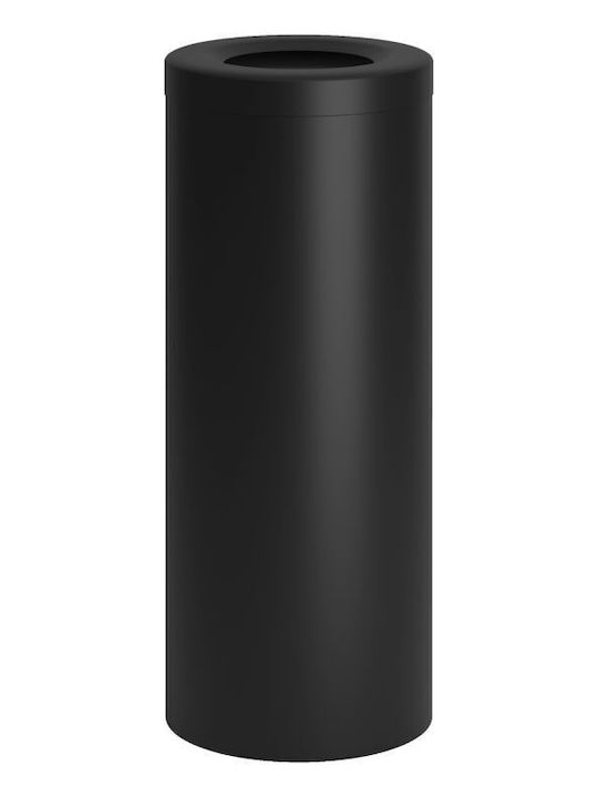 Pam & Co Metallic Laundry Basket 30lt 25x25x57cm Black