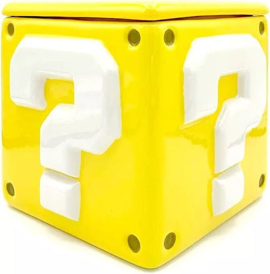 PCMerch Νintendo Super Mario Question Block Μπισκοτιέρα Κεραμική Κίτρινη