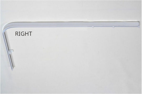 San Lorentzo Duschvorhangstange Ecke aus Aluminium Weiß 180x65εκ. San Lorentzo Duschvorhangstange Ecke aus Aluminium Weiß 180x65εκ.