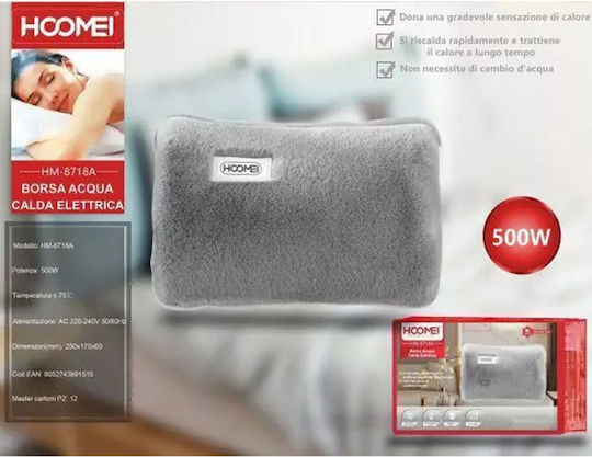 Hoomei Ηλεκτρική Θερμοφόρα Μαξιλάρι Γκρι 25x17εκ.