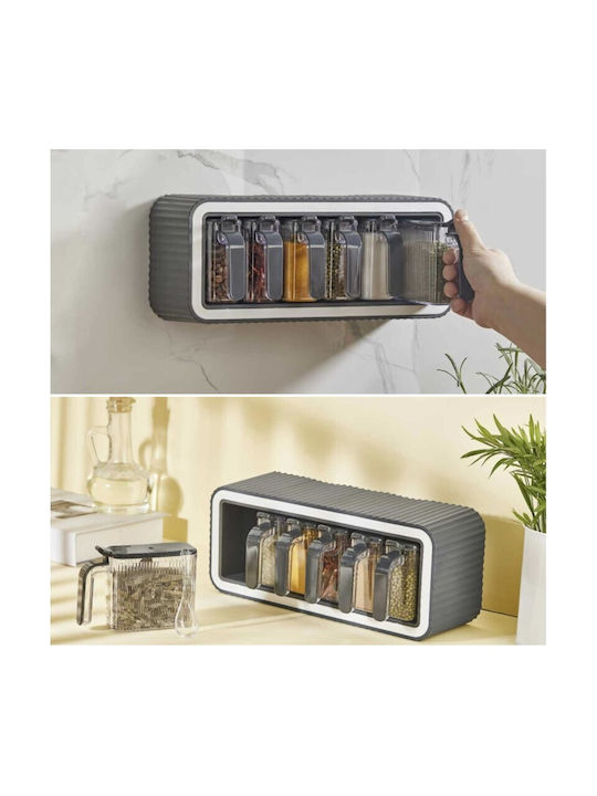 Viosarp Plastic Tabletop Spice Rack with Stand