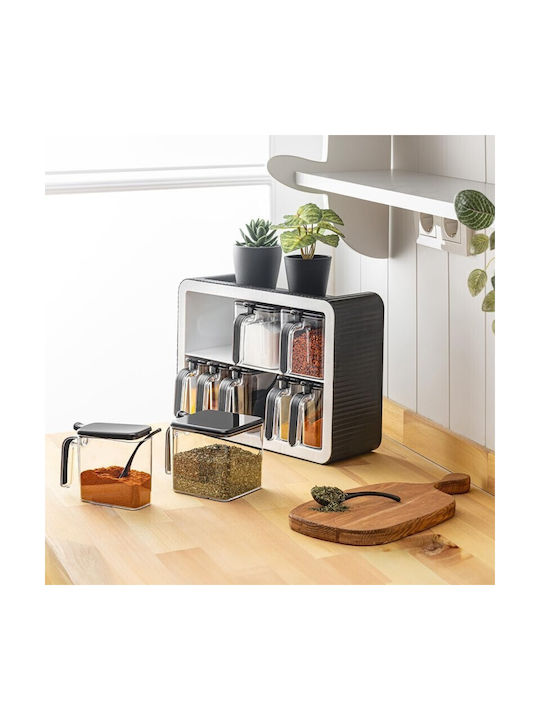 Viosarp Plastic Tabletop Spice Rack with Stand