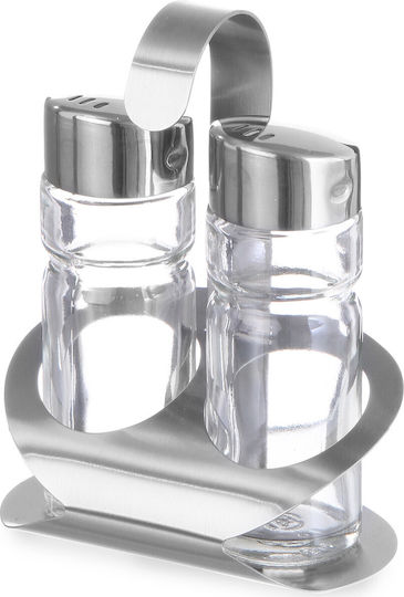 Hendi Salz- und Pfefferset Inox mit Gestell 2Stück