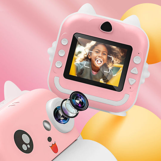 MXPC-100 Children's Camera with Thermal Printing Pink