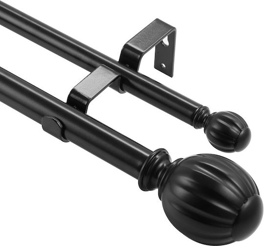 Vevor Сгъваемо Металик Корниз 92-183cm Черен