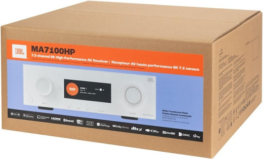 JBL MA7100HP Home Cinema Amplifier 4K/8K 7.2 Channels 125W/8Ω 175W/6Ω with HDR and Dolby Atmos White