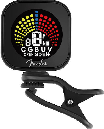 Fender Χρωματικό Κουρδιστήρι Flash 2.0 Clip σε Μαύρο Χρώμα