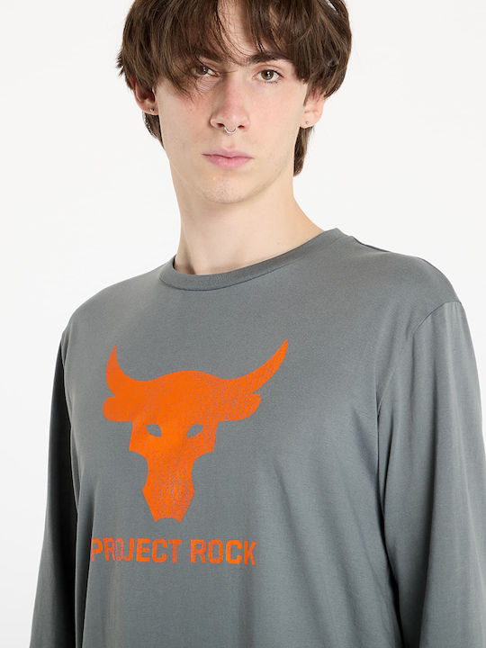 Under Armour Project Rock Brahma Bull Blouse Clay Green, Team Orange