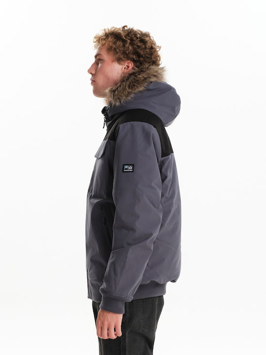 Winter Jacke Bomber Wasserdicht und Winddicht Blau