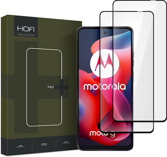 Hofi Pro+ 0.3mm Full Face Tempered Glass 2pcs Black (Motorola Moto G24, G24 Power, G04)