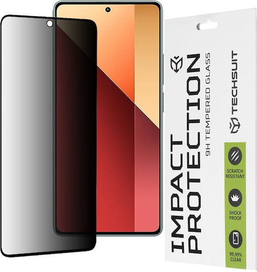 Techsuit Full Glue Privacy Full Face Tempered Glass Black (Redmi Note 13 Pro 4G / Poco M6 Pro 4G)