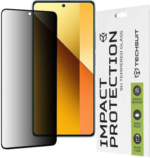 Techsuit Full Glue Privacy Tempered Glass Μαύρο (Redmi Note 13 5G)