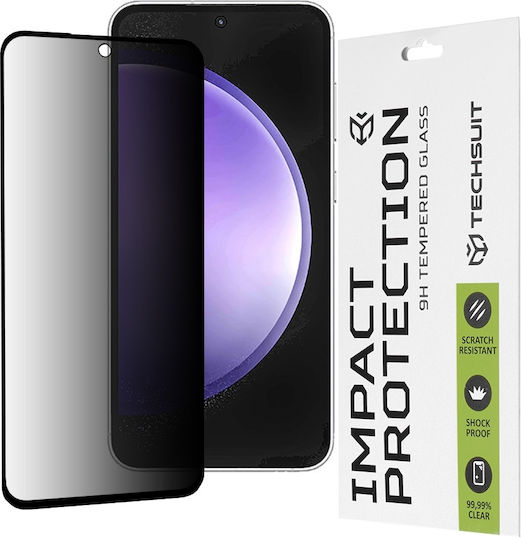 Techsuit Full Glue Privacy Tempered Glass Μαύρο (Galaxy S23 FE)