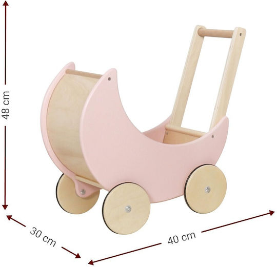 Joyland Doll Stroller Baby Walker made of Wood 48 cm