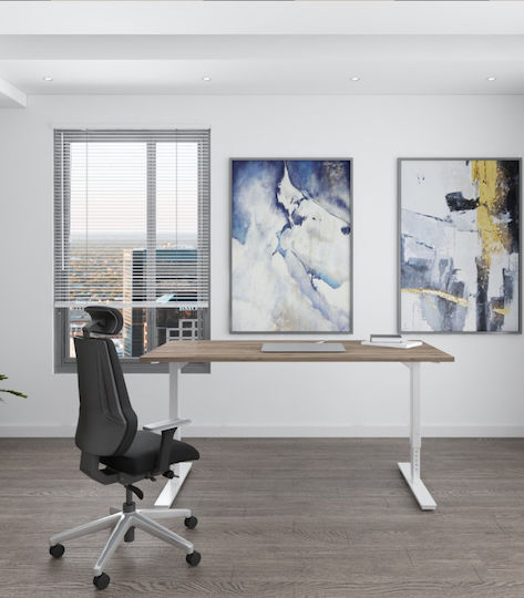 ErgoAction Schreibtischbasis aus Metall in Schwarz Farbe 180x80cm