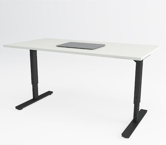 ErgoAction Schreibtischbasis aus Metall in Schwarz Farbe 180x80cm