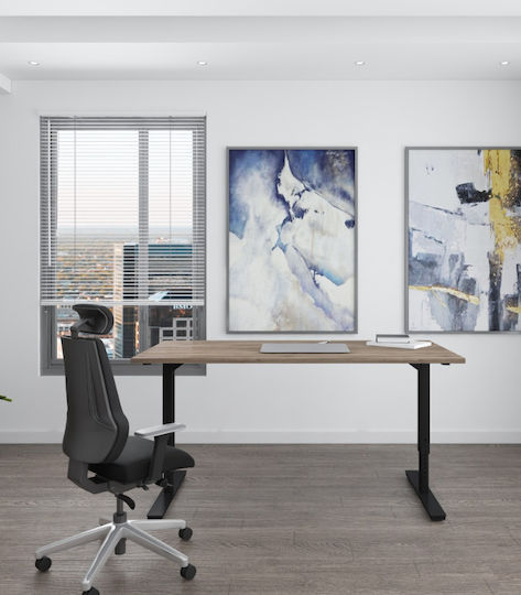 ErgoAction Βάση Γραφείου Μεταλλική Μαύρη 138x80cm