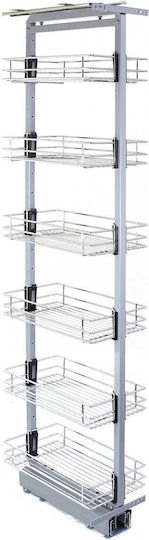 Kukoo Ausziehbarer Soft-Close-Küchenschrank – 46 cm T x 170-195 cm H