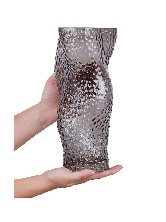 Beliani Διακοσμητικό Βάζο Glas Gray 1Stück