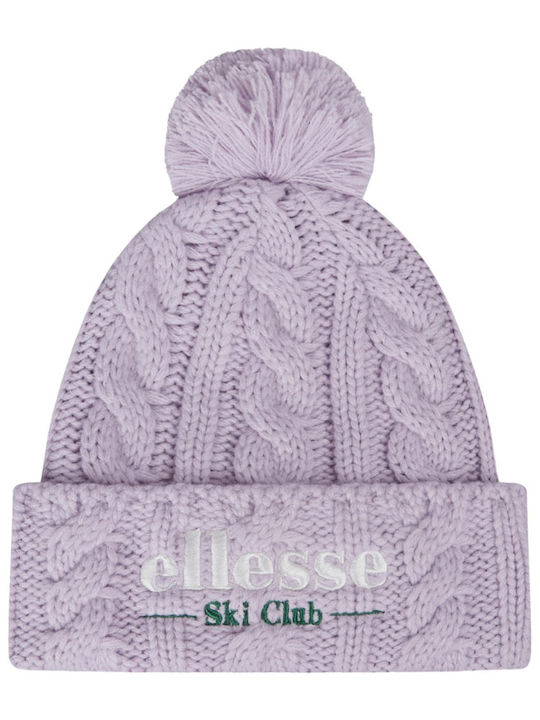Ski Club Sanga Pom Pom Beanie Frauen Beanie Gestrickt in Flieder Farbe