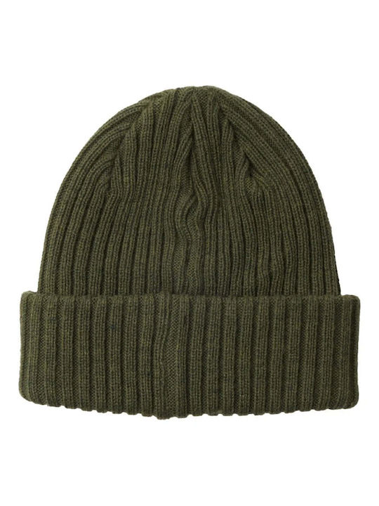 DC Fish N Destroy 2 Beanie Unisex Beanie with Rib Knit in Khaki color