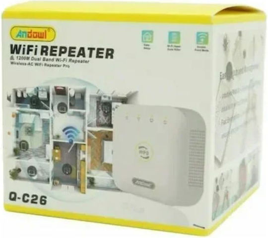 Andowl Q-C26 WiFi Extender Single Band (2.4GHz) 300Mbps Μαύρο