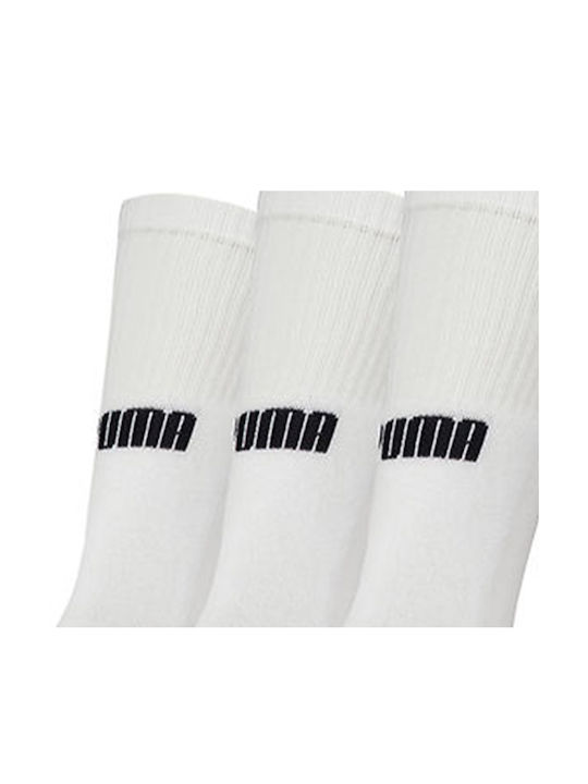 PUMA Logo Athletic Socks White 3 Pairs