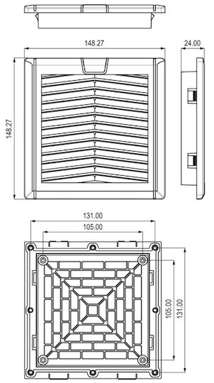 Ανεμιστήρας 120mm 220V 2τμχ (01.031.0305)
