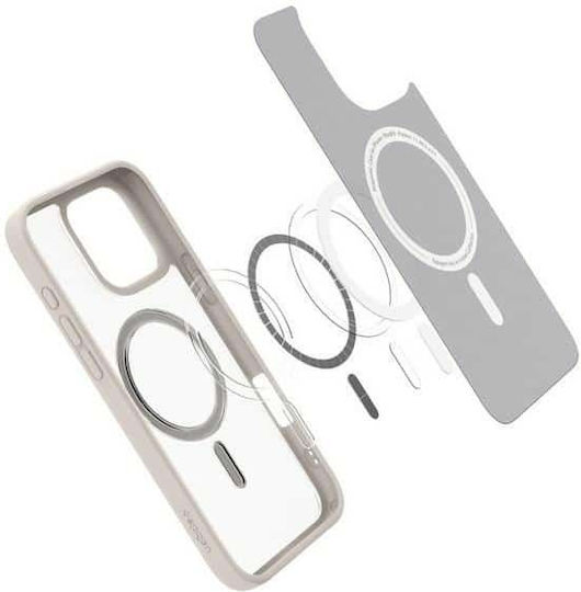 Spigen Ultra Hybrid MagFit Umschlag Rückseite Kunststoff 2mm Frost Natural Titanium (iPhone 17 Pro / iPhone 16 Pro)