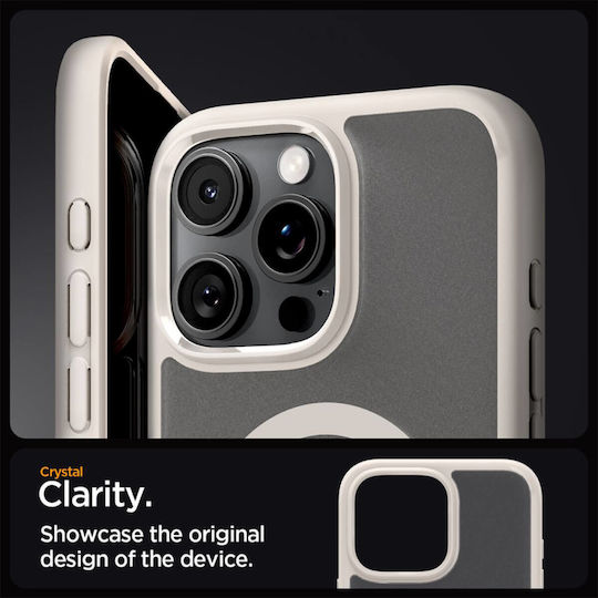 Spigen Ultra Hybrid MagFit Umschlag Rückseite Kunststoff 2mm Frost Natural Titanium (iPhone 17 Pro / iPhone 16 Pro)