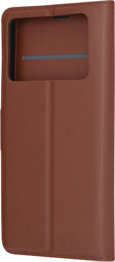 Techsuit Книга Кожа Кафяв (Poco X6 Pro)
