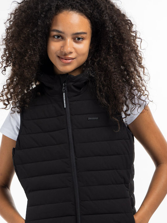 Kurze Damen Jacke mit Puffer für Winter Schwarz