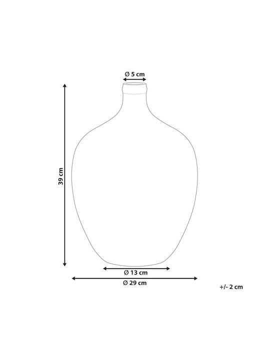 Beliani Vază Decorativă Sticlă Transparent 1buc