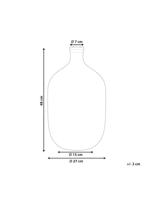 Beliani Vază Decorativă Sticlă Transparent 1buc