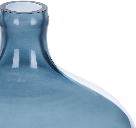 Beliani Διακοσμητικό Βάζο Glas Blau 1Stück